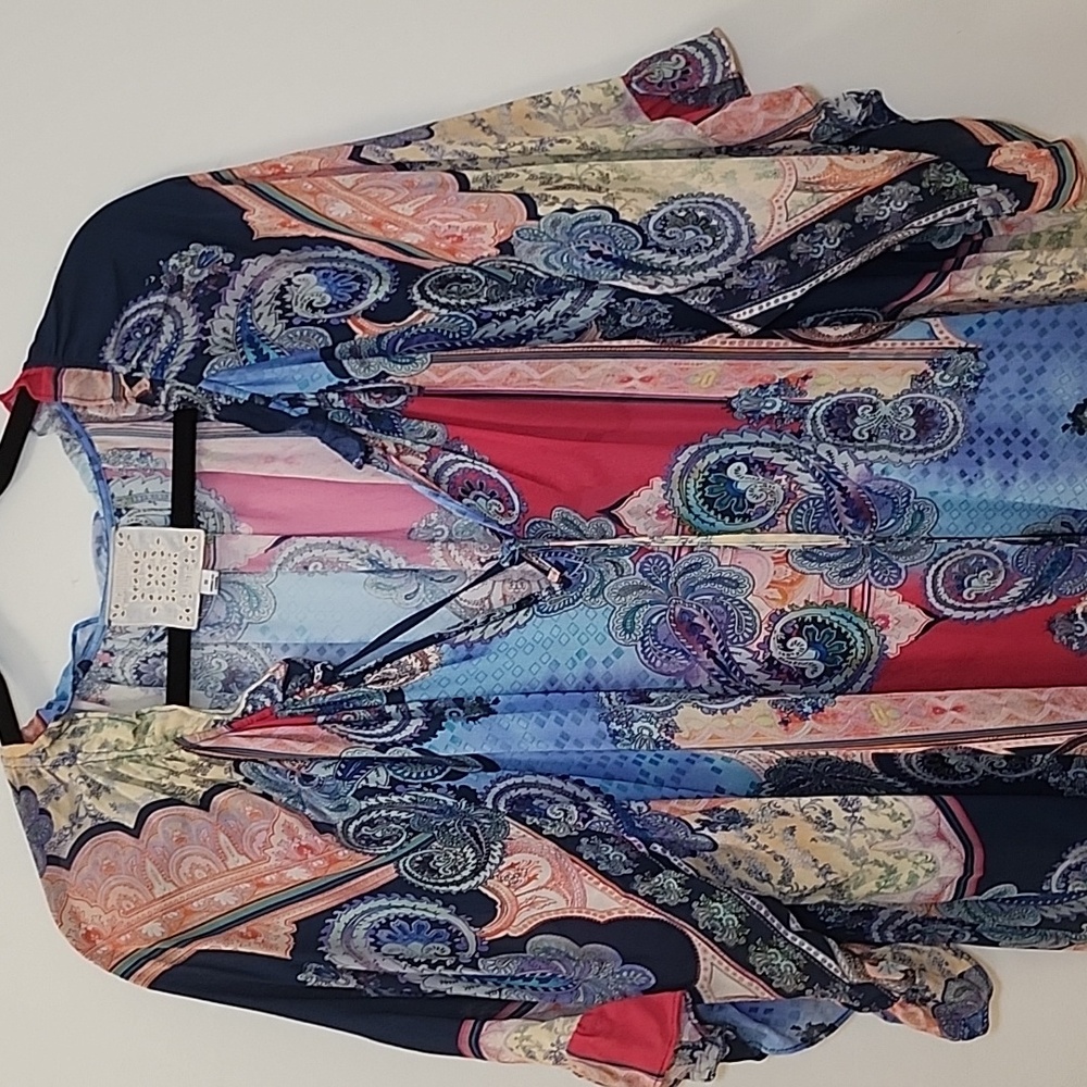 Johnny Was Cordelia Easy Midi Dress Paisley Coastal Sz 1X - Picture 7 of 16